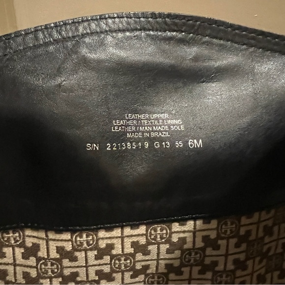 Tory Burch Equestrian Boots Black Leather 6M - Picture 5 of 10